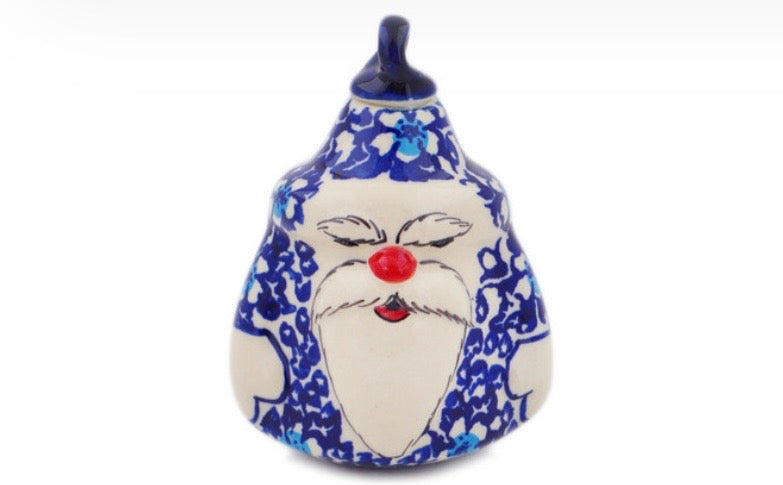 Manufaktura, Flowers On The Lake, Santa Ornament Christmas Ball 4"