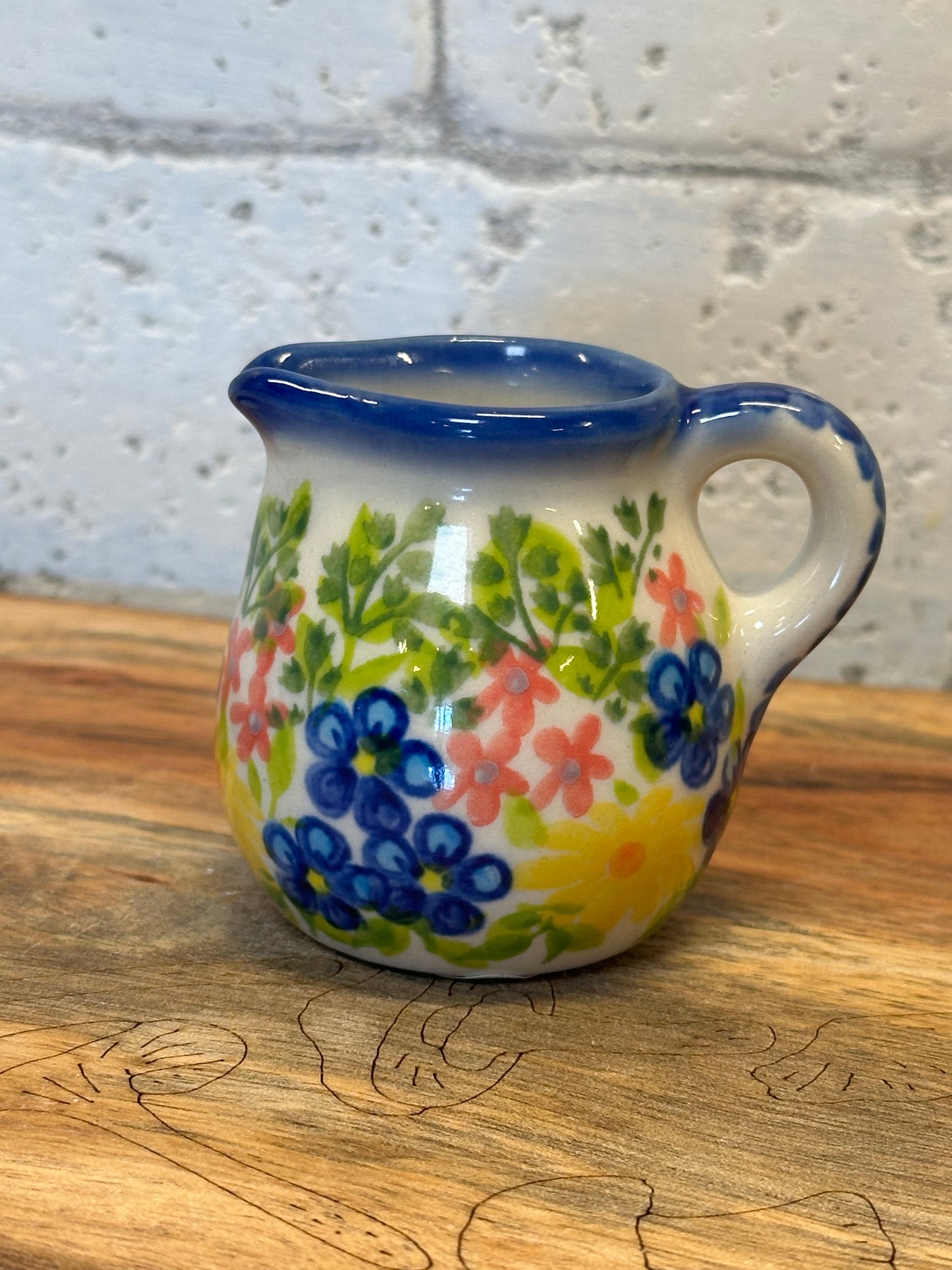 Kalich, Art Level, Blue/Pink/Yellow Floral, Mini Creamer/Pitcher