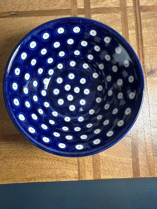 Ceramika Artystyczna Polish Pottery, Owls Eye Round Bowl 6"