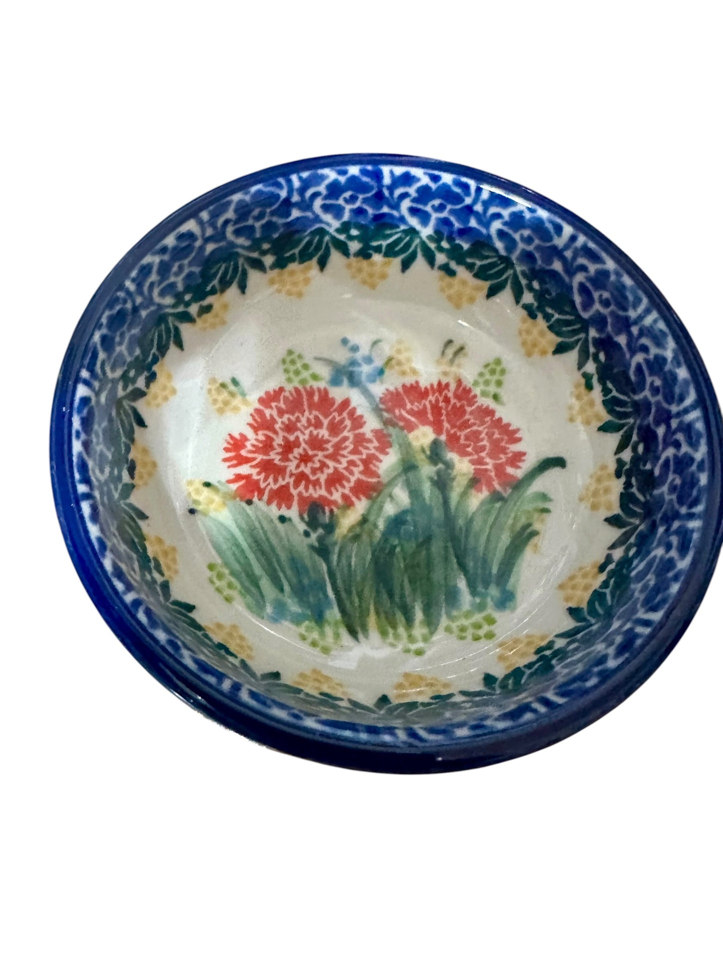 Ceramika Artystyczna, U5162, Bright Carnations, Bowl 3.5"