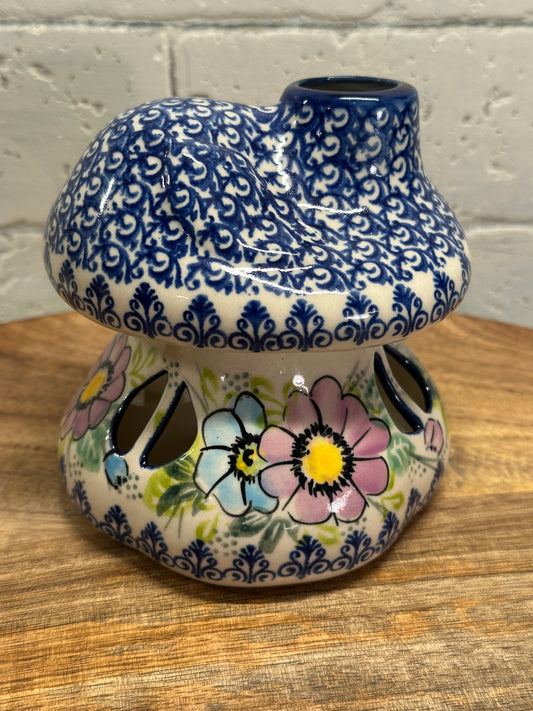 Vena Polish Pottery, Floral House Aroma Warmer/Luminary