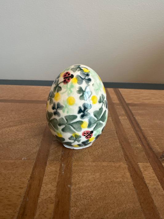 Vena Polish Pottery Lucky Shamrock Egg