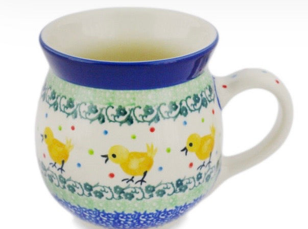 Ceramika Artystyczna,  Pretty Pullet, Large Bubble Mug 16 oz.