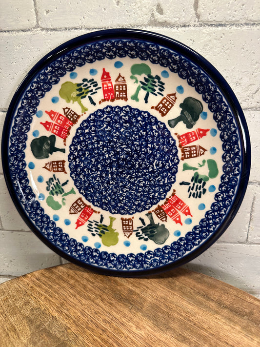 Zaklady Polish Pottery, Polish Town, 9" Dinner Plate