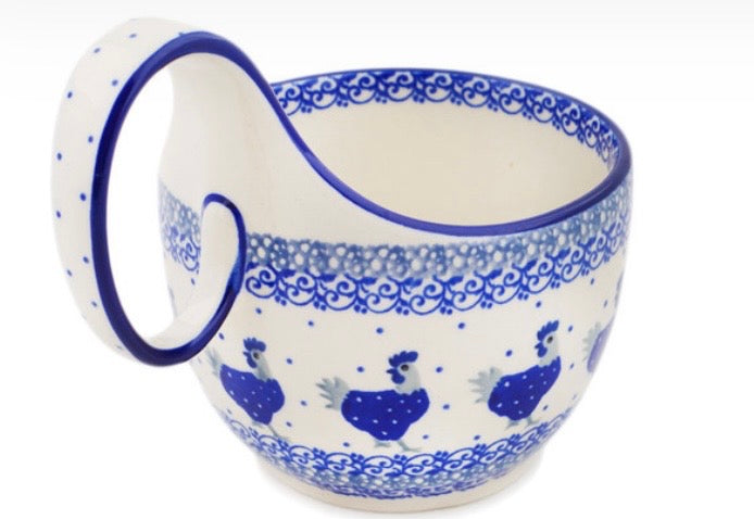 Ceramika Artystyczna, Cobalt Hen, Loop Mug/Bowl