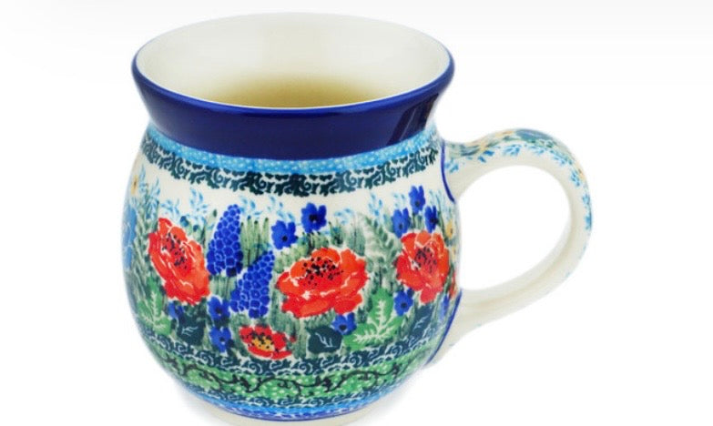 Ceramika Artystyczna, U4286, Fiery Meadow, Large Bubble Mug
