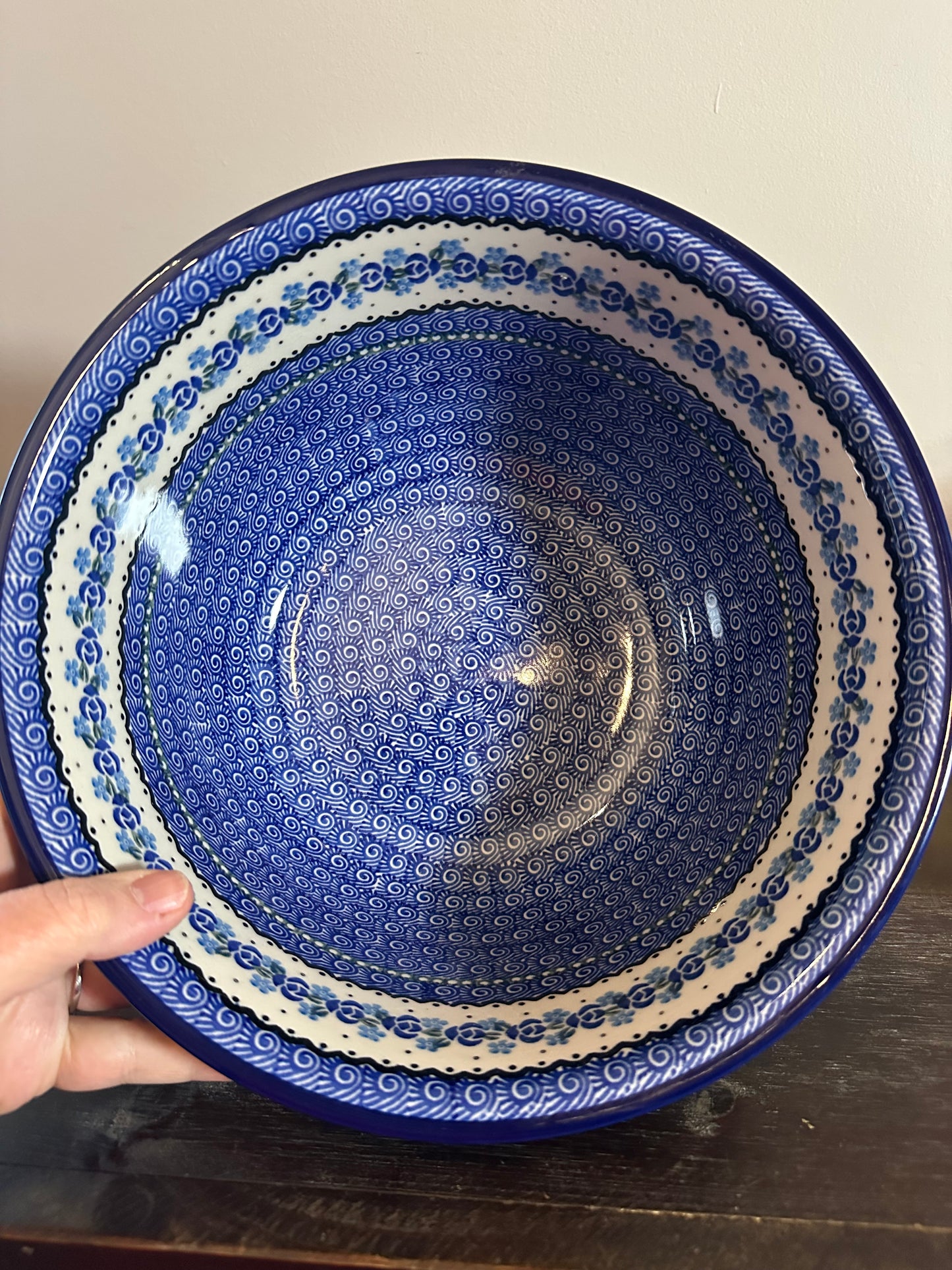 Ceramika Artystyczna,  Blue Bud Sea, Large Bowl