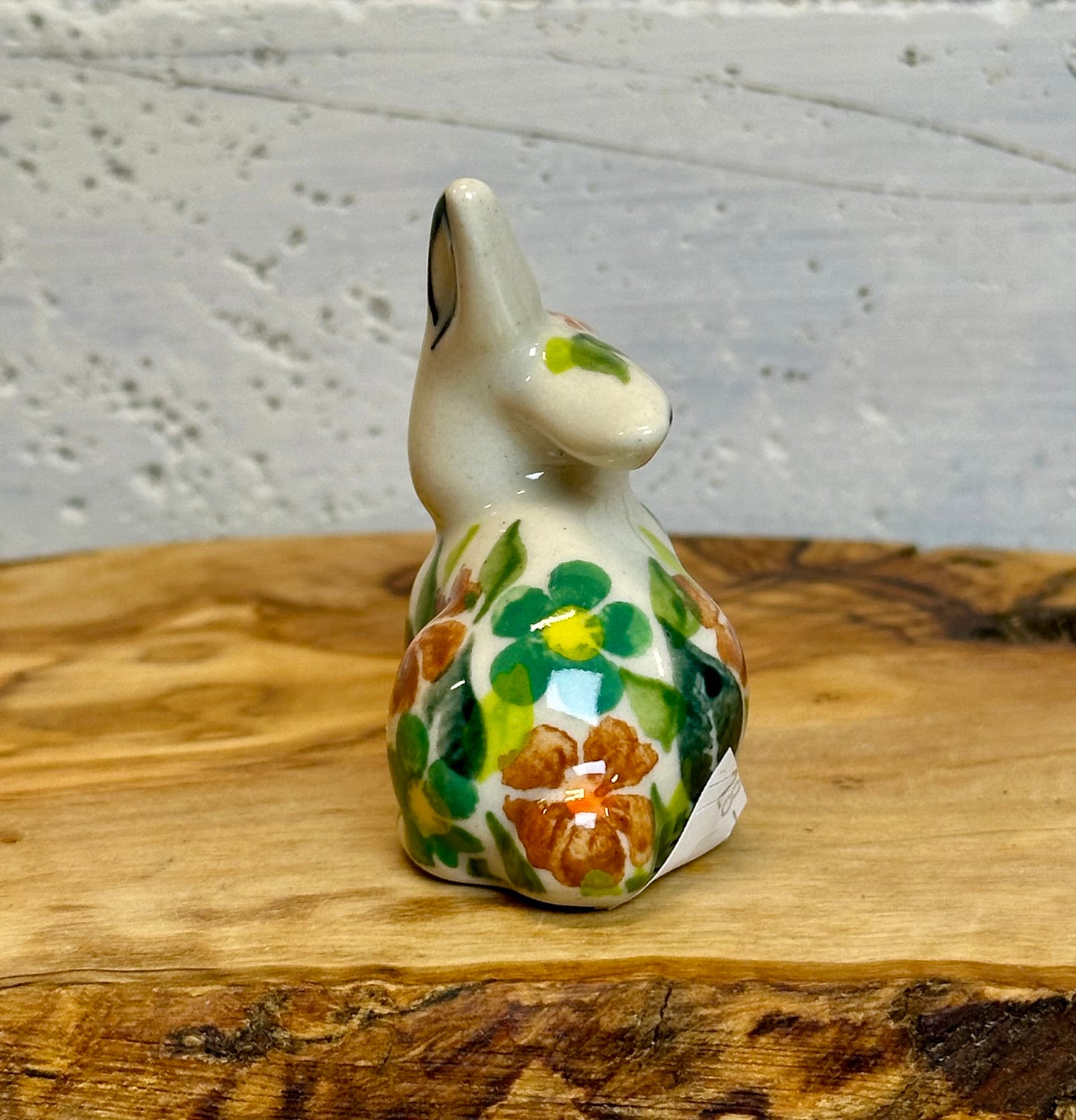 Kalich, Brown & Green Floral Mini Bunny 2.5"