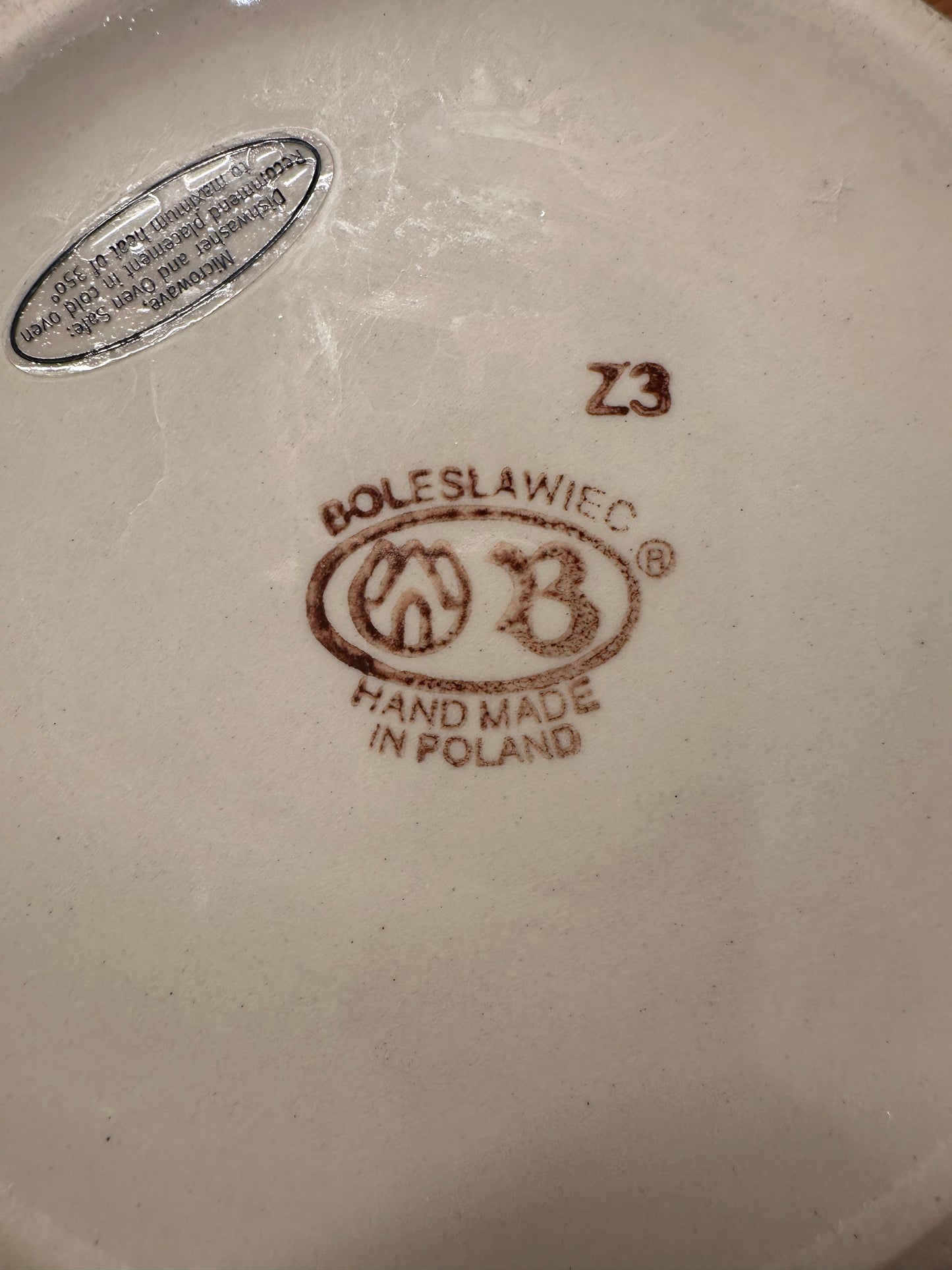 Zaklady Polish Pottery, Pine Forest, Large Mixing Bowl