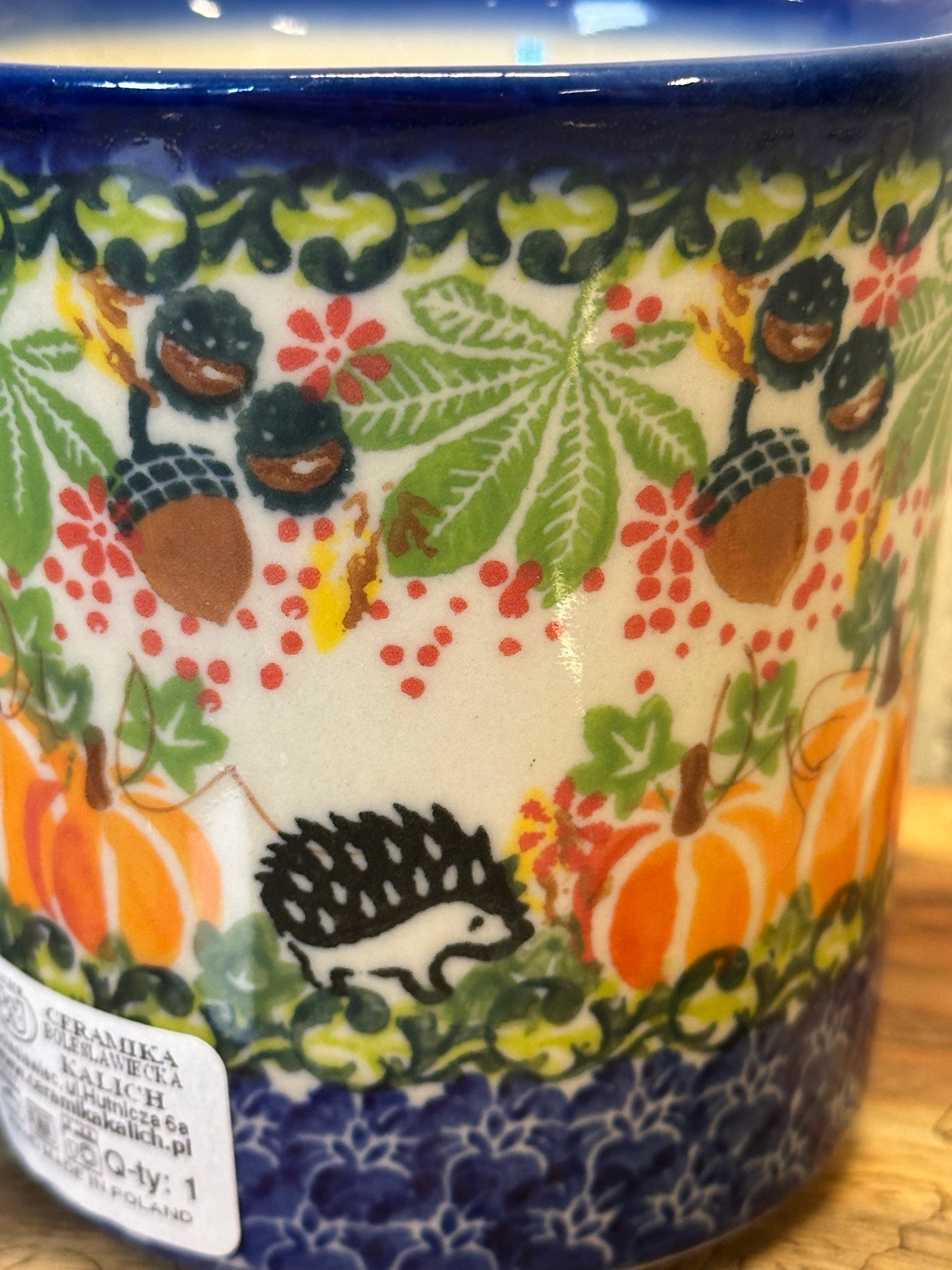 Kalich, Acorn, Hedgehog, Pumpkin, Straight Mug 15 oz.