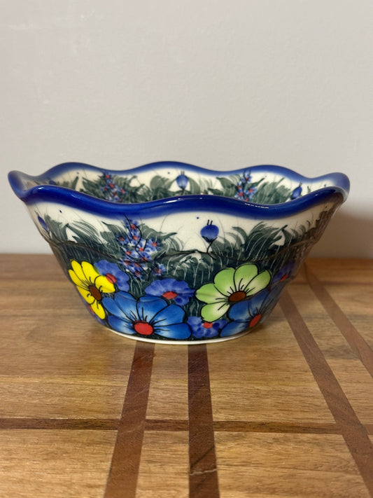 Kalich, Art Level 2, Ruffled Multicolor Flower, Medium Viki Bowl