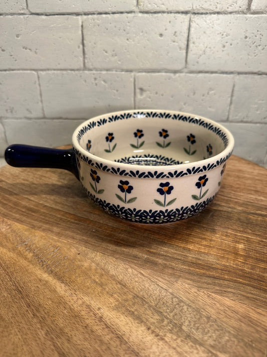 Manufaktura Polish Pottery, Handled Bowl, Preowned