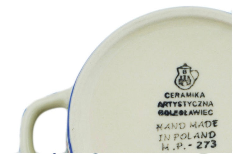 Ceramika Artystyczna Polish Pottery, Blooming Rowan, Jar with Lid and Handles