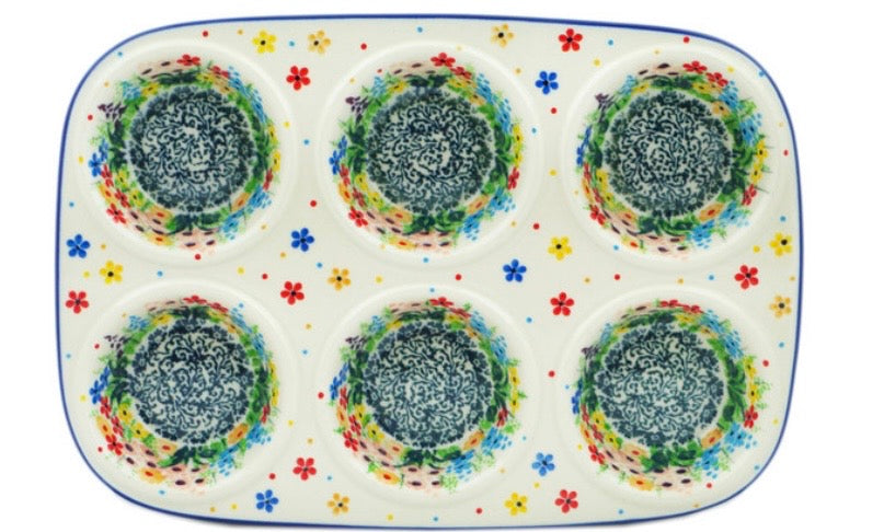 Ceramika Artystyczna, Unikat U4875, Colors Of The Wind, Muffin Pan