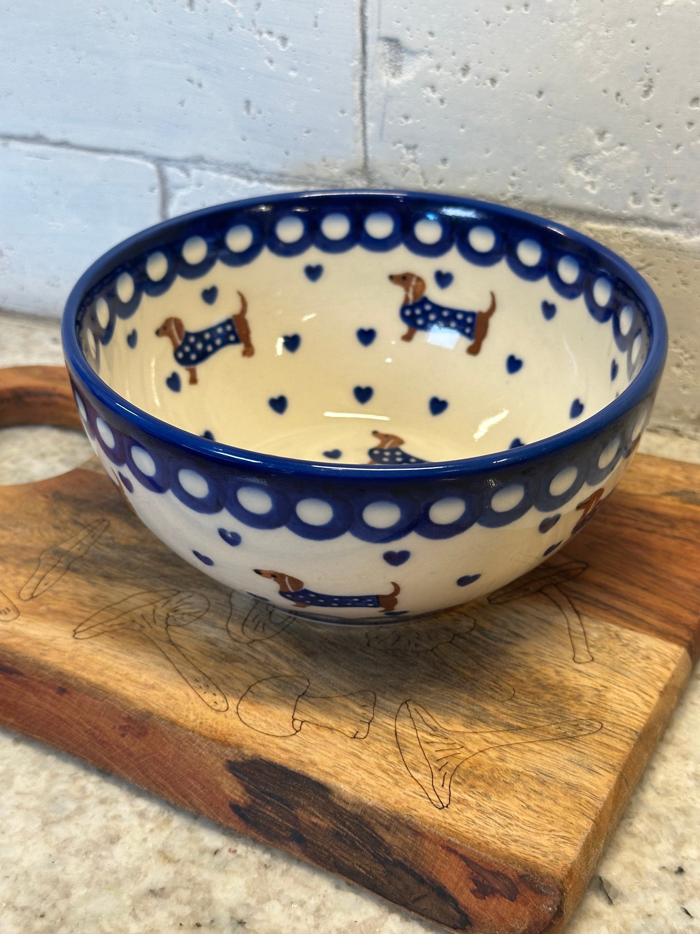 Kalich, Dressed Dachshund, Bowl 6"
