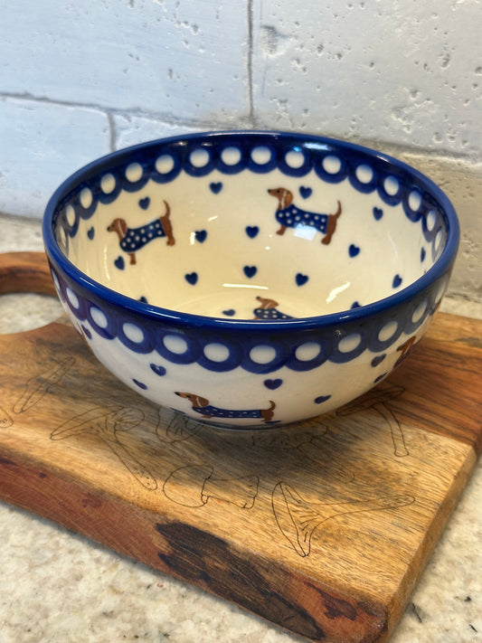 Kalich, Dressed Dachshund, Bowl 6"