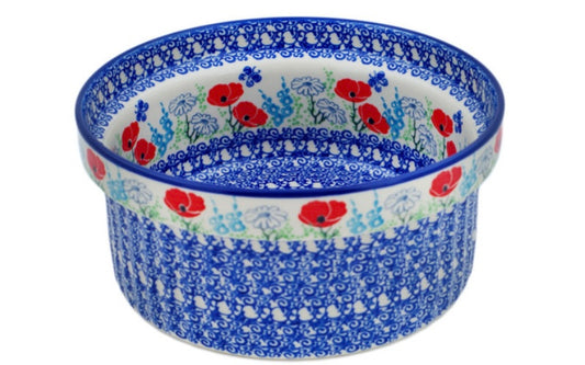 Ceramika Artystyczna Polish Pottery, Poppy Happiness, Souffle/Casserole/Serving Dish