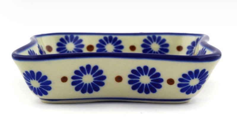 Ceramika Artystyczna,  Aster Polka Dot, Square Dish