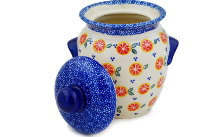 Ceramika Bona, Citrus Craze, Jar with Lid and Handles