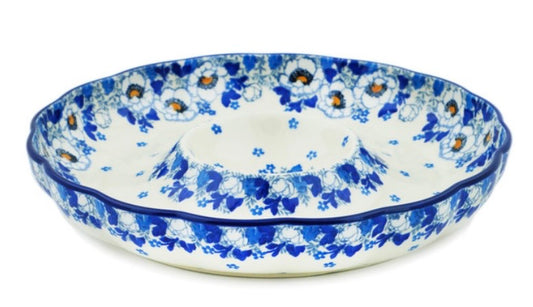 Ceramika Artystyczna, Blue Spring, Chip and Dip Platter