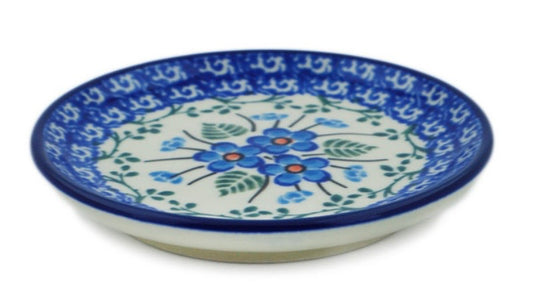 Ceramika Artystyczna, Blue Blossom, Coaster/Mini Plate