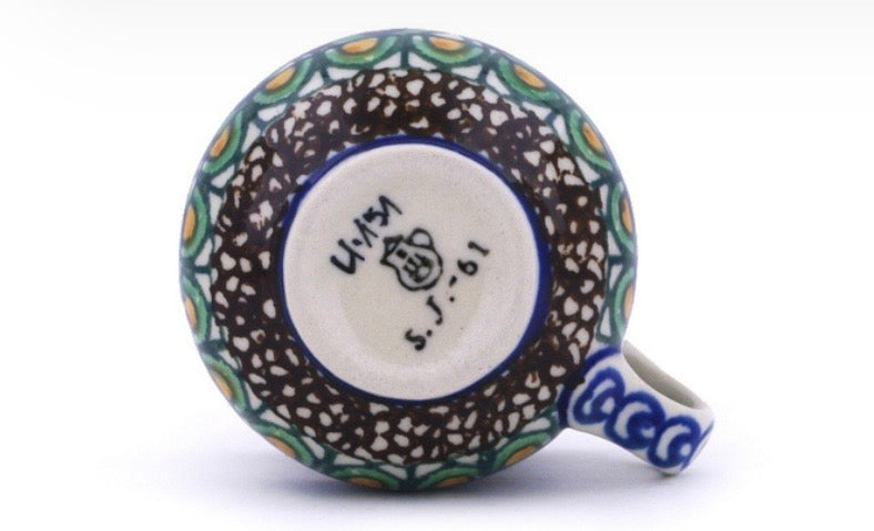 Ceramika Artystyczna, Unikat Mardi Gras, Espresso Cup and Saucer
