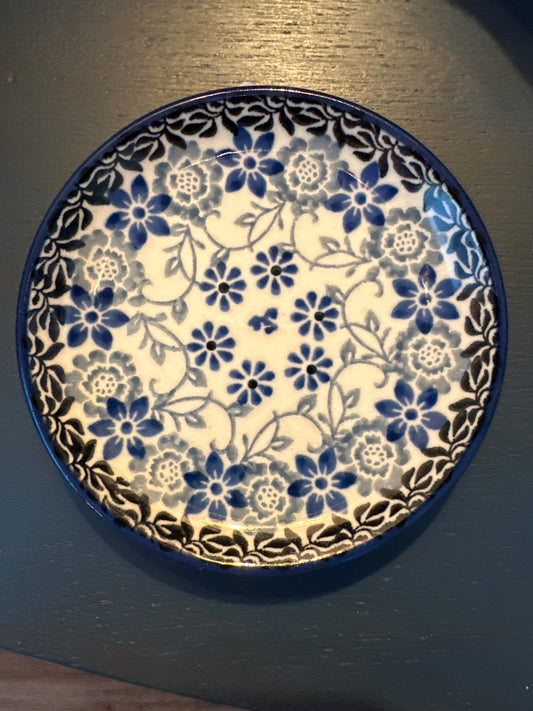 Ceramika Artystyczna Polish Pottery, First Snow Lace, Coaster/Mini Plate