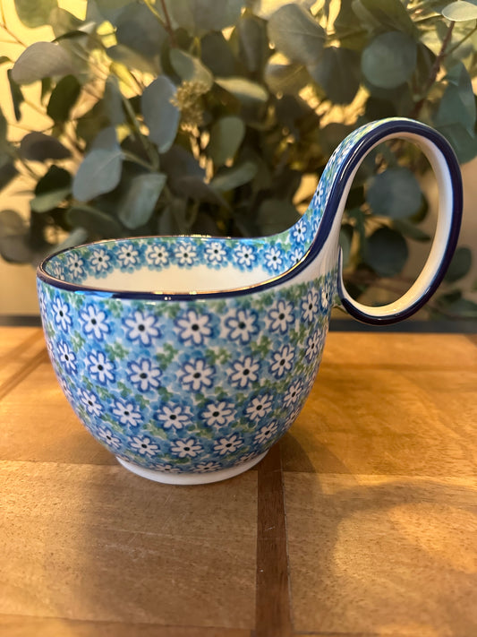 Ceramika Artystyczna Polish Pottery, Sea Daisy Loop Mug