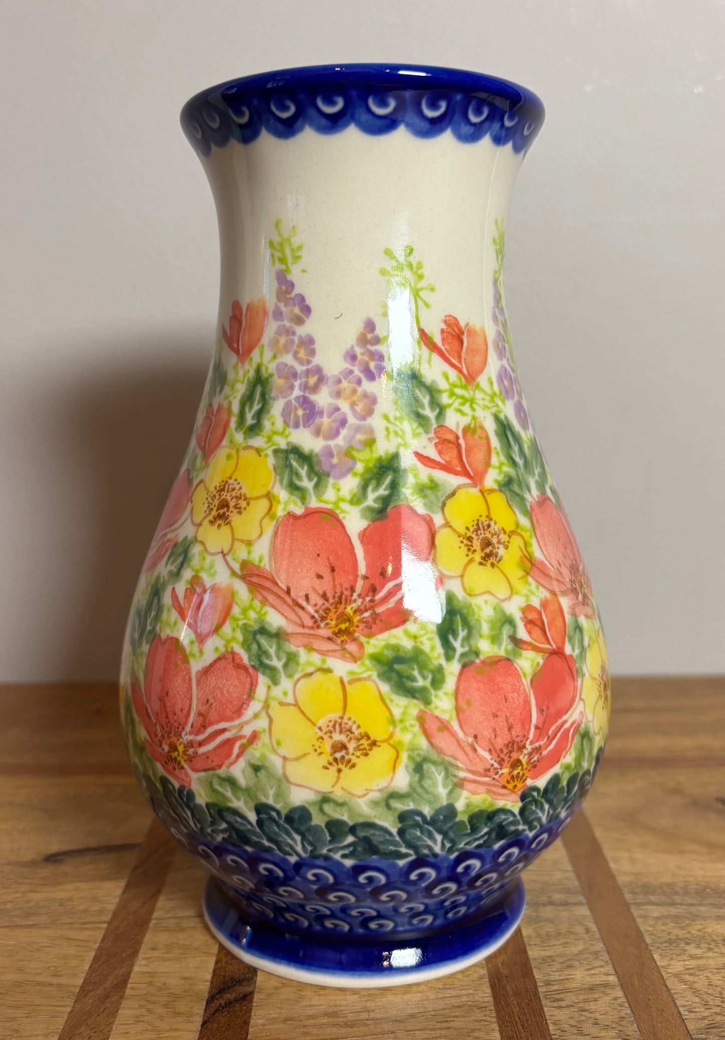 Kalich, Pink, Yellow, Lavendar Floral Vase