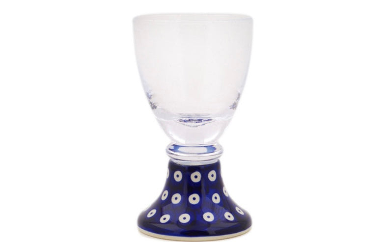 Manufaktura Polish Pottery,Traditional Peacock Eyes, Goblet