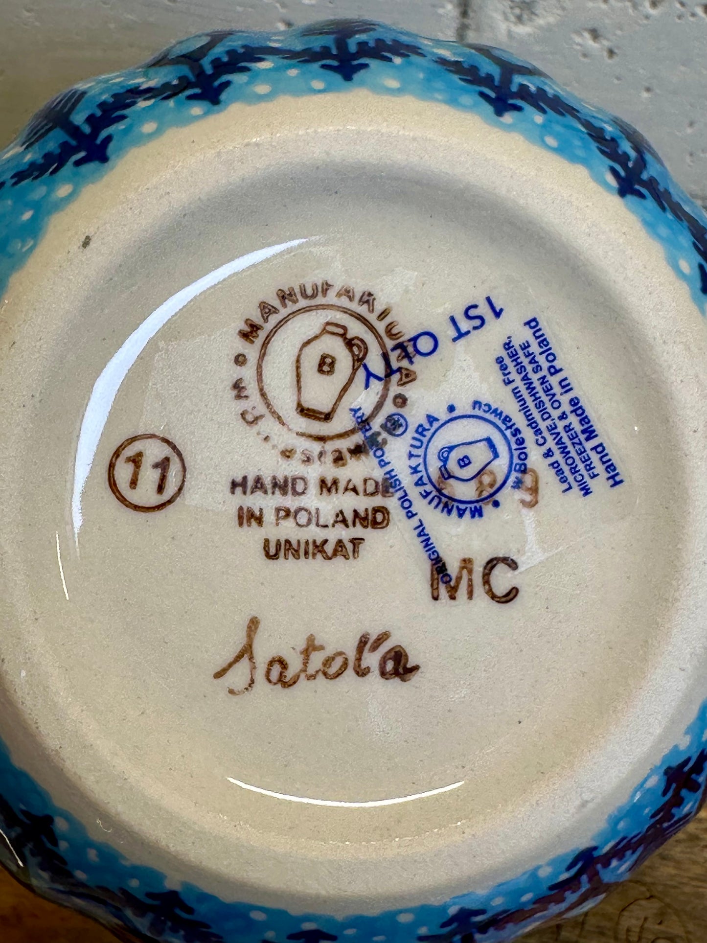 Manufaktura, Alpine Blues, Scalloped Bowl 4.5"