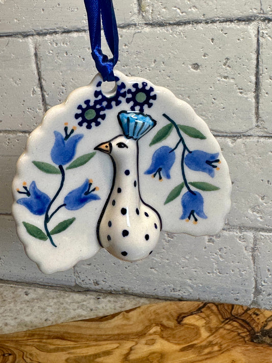 Manufaktura, Bell Flower, Peacock Ornament