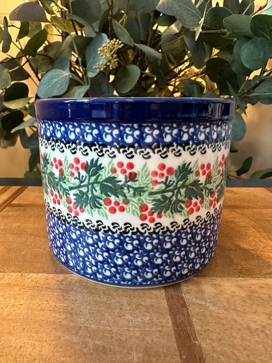Ceramika Artystyczna Polish Pottery, Blooming Rowan, Utensil Jar/Planter