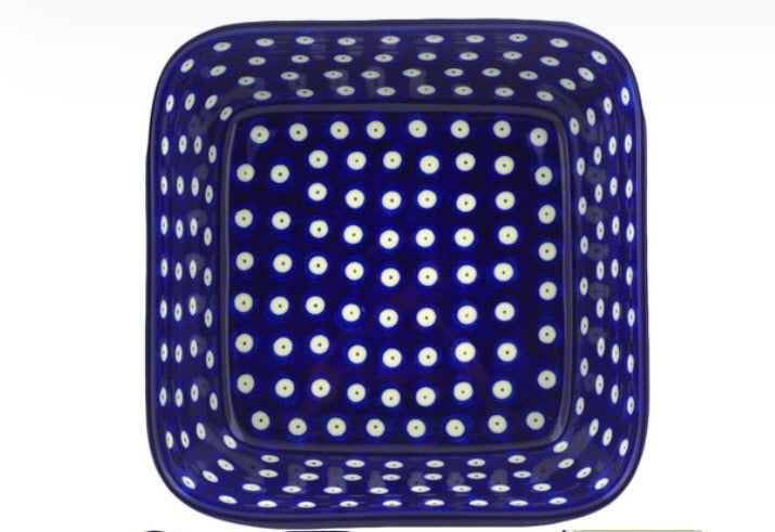 Ceramika Artystyczna, Blue Eyes, Square Bowl 8"