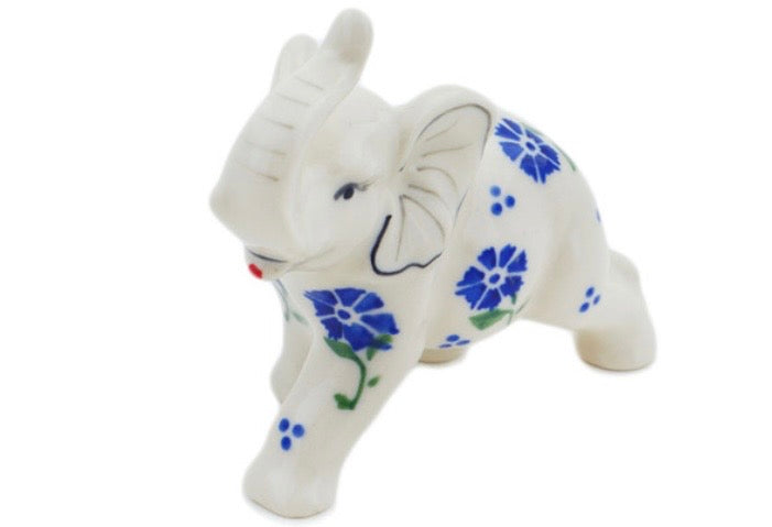 Bona, Blue Bursts, Elephant Figurine