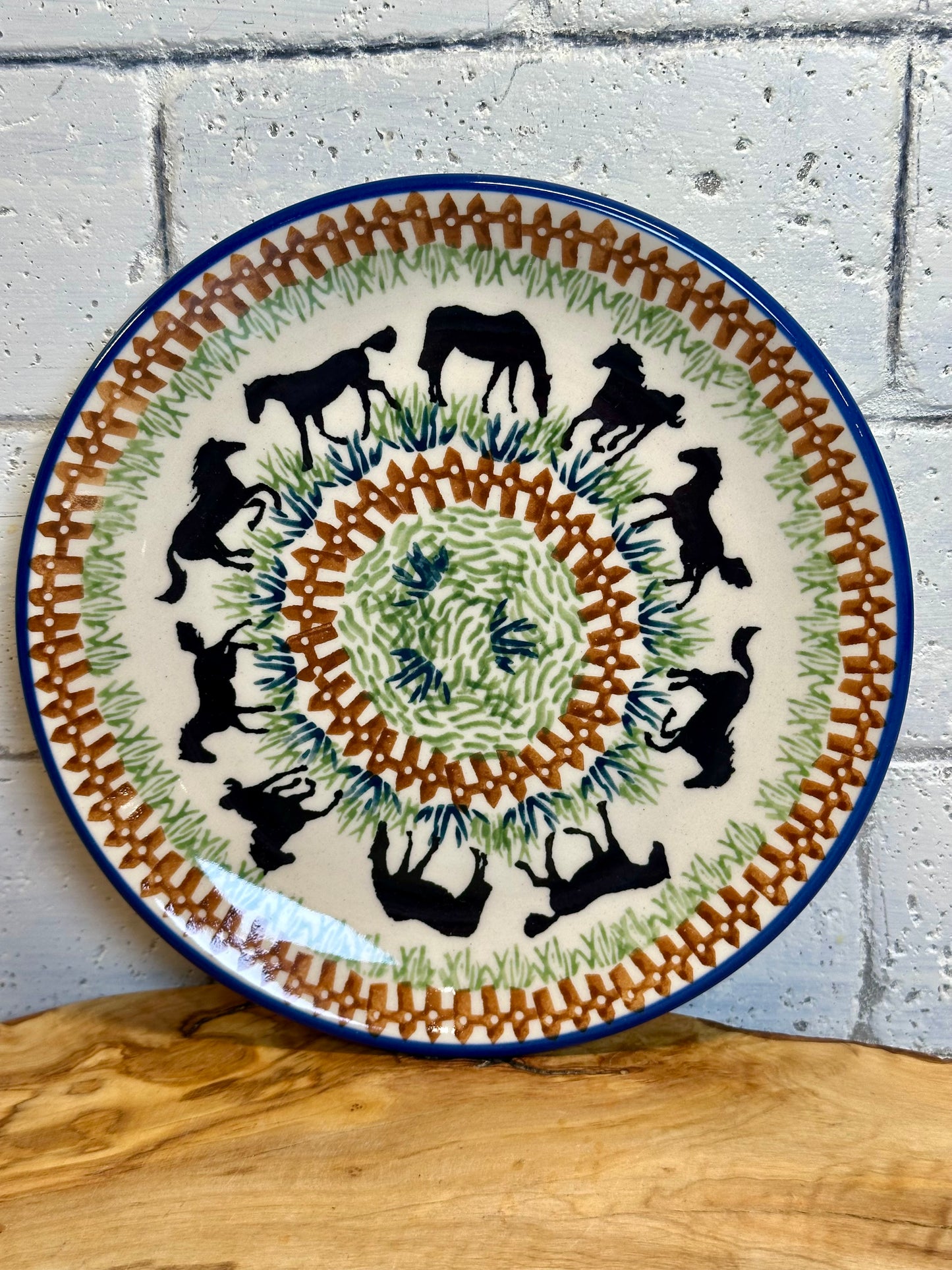 Manufaktura, Horsin' Around, Salad/Luncheon Plate 8.7"