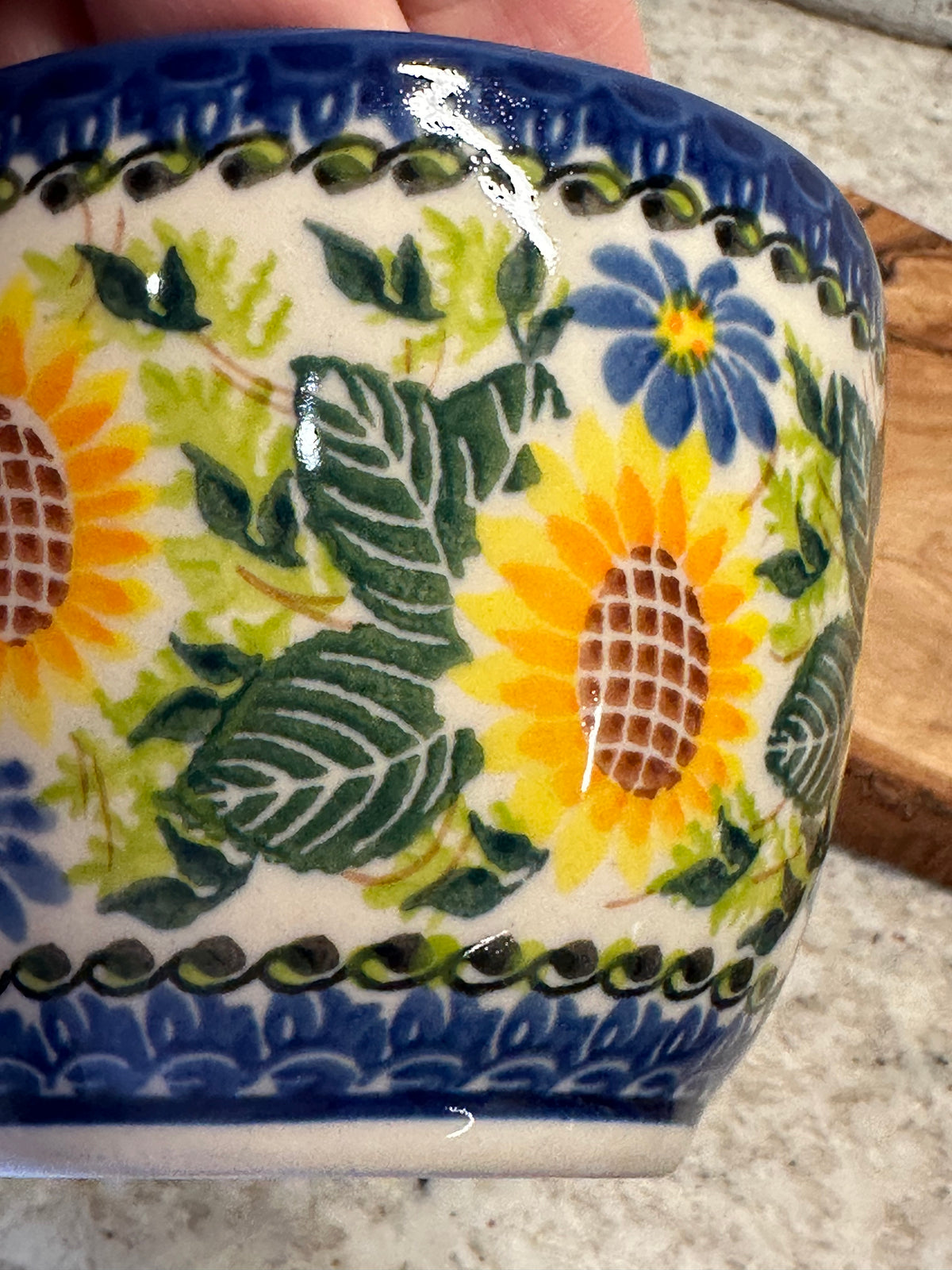 Kalich, Sunflowers, Blue Flowers, Loop Mug/Bowl