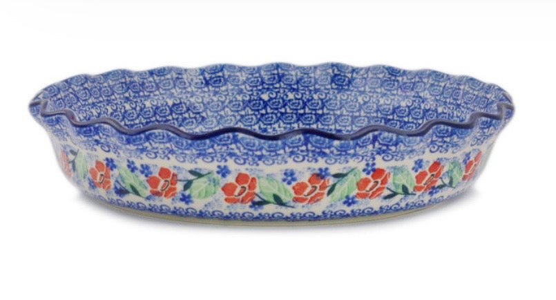 Ceramika Artystyczna, U5137 Peak Of Perfection, Fluted Pie Dish 10"