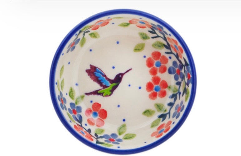Ceramika Artystyczna, Unikat U5167, Verdant Hummingbird, Small Bowl