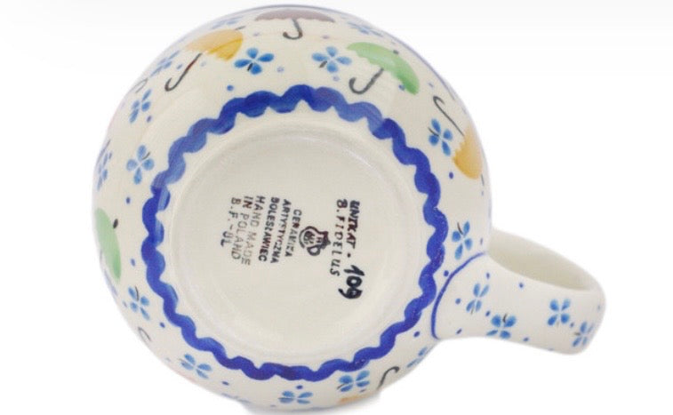 Ceramika Artystyczna, Raining Umbrellas, Large Bubble Mug