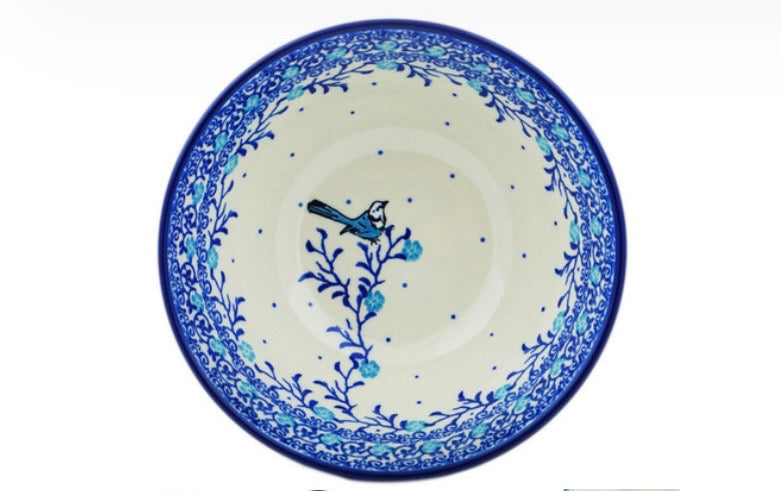 Ceramika Artystyczna, Winter Blue Bird, Bowl
