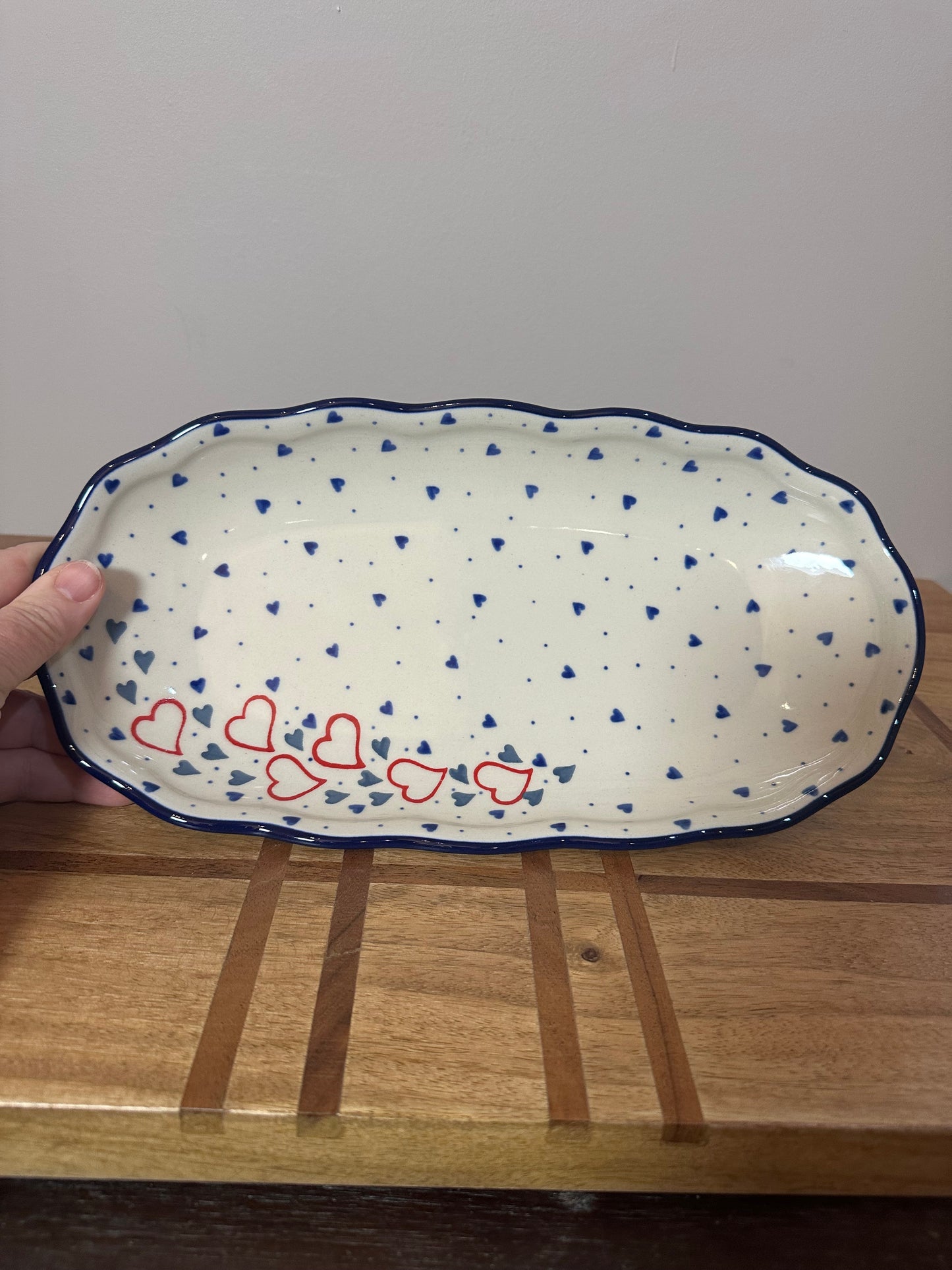 Ceramika Artystyczna, Heart To Heart, Scalloped Tray
