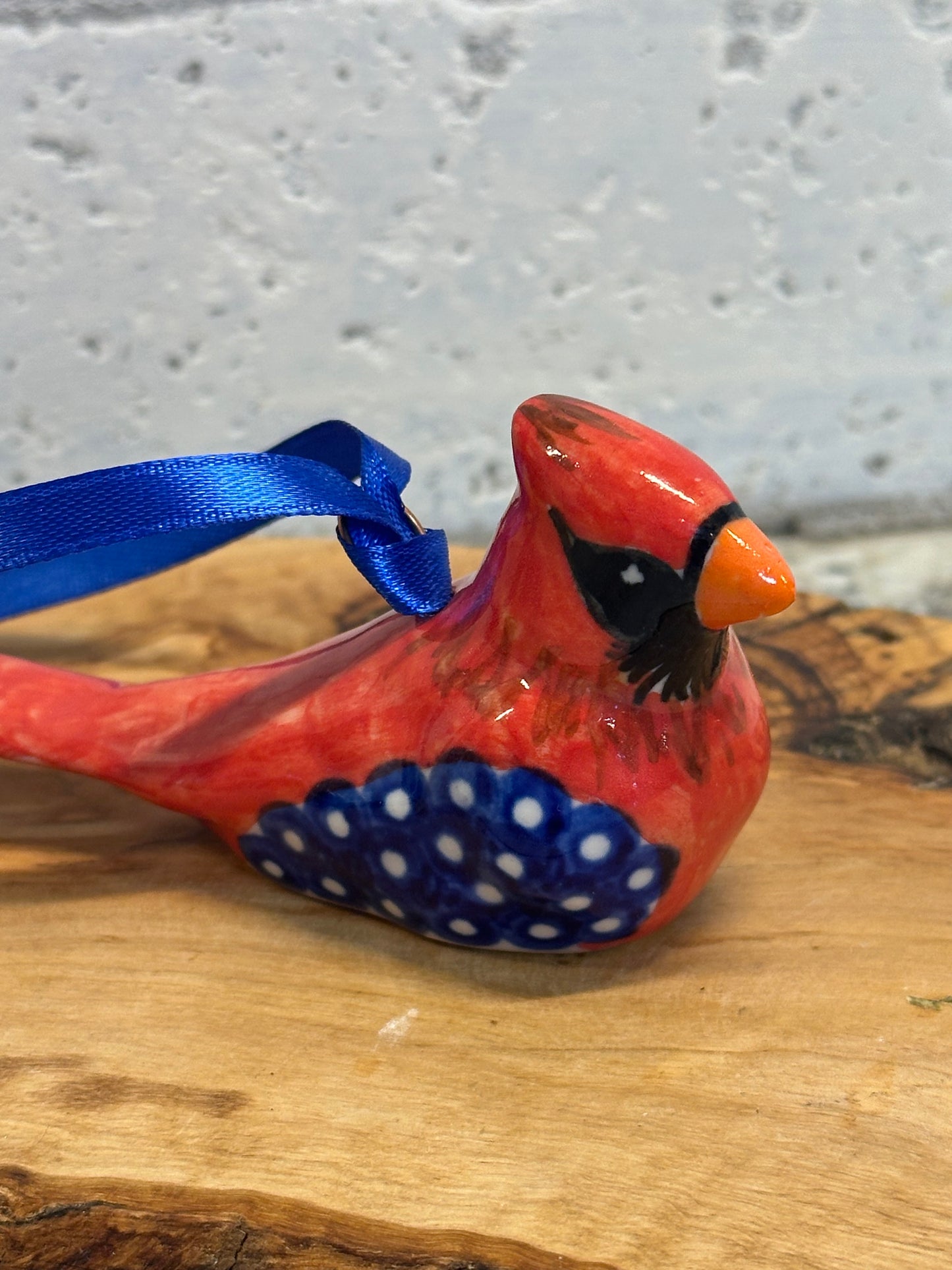 Kalich, Red Cardinal, White Dots, Ornament, Figurine