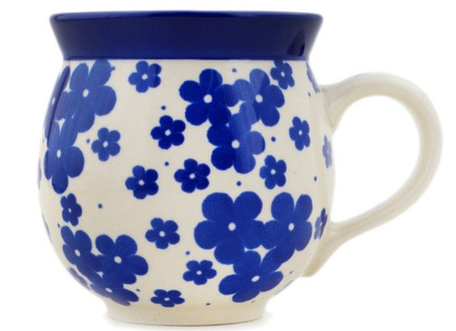 Ceramika Artystyczna, Cobalt Meadow, Medium Bubble Mug 12 oz