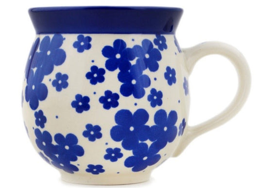 Ceramika Artystyczna, Cobalt Meadow, Medium Bubble Mug 12 oz