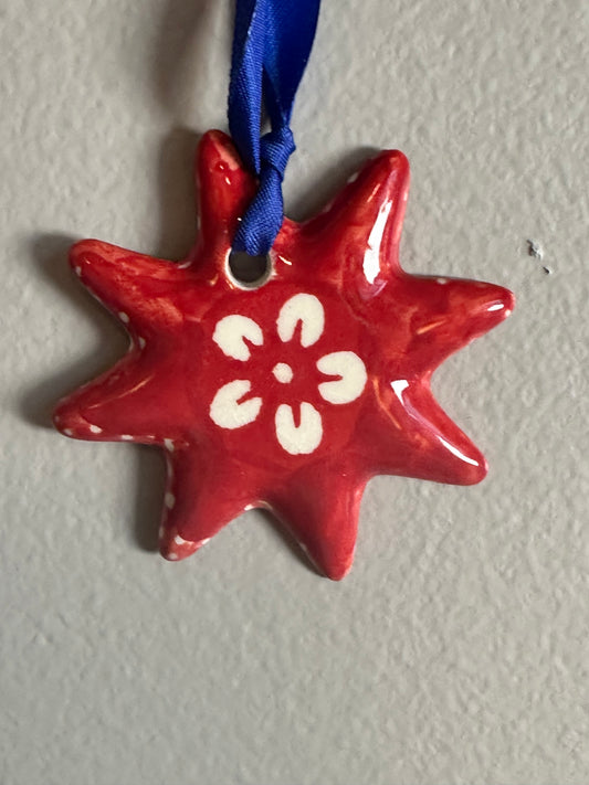 Manufaktura, Red Blossom, Star Ornament