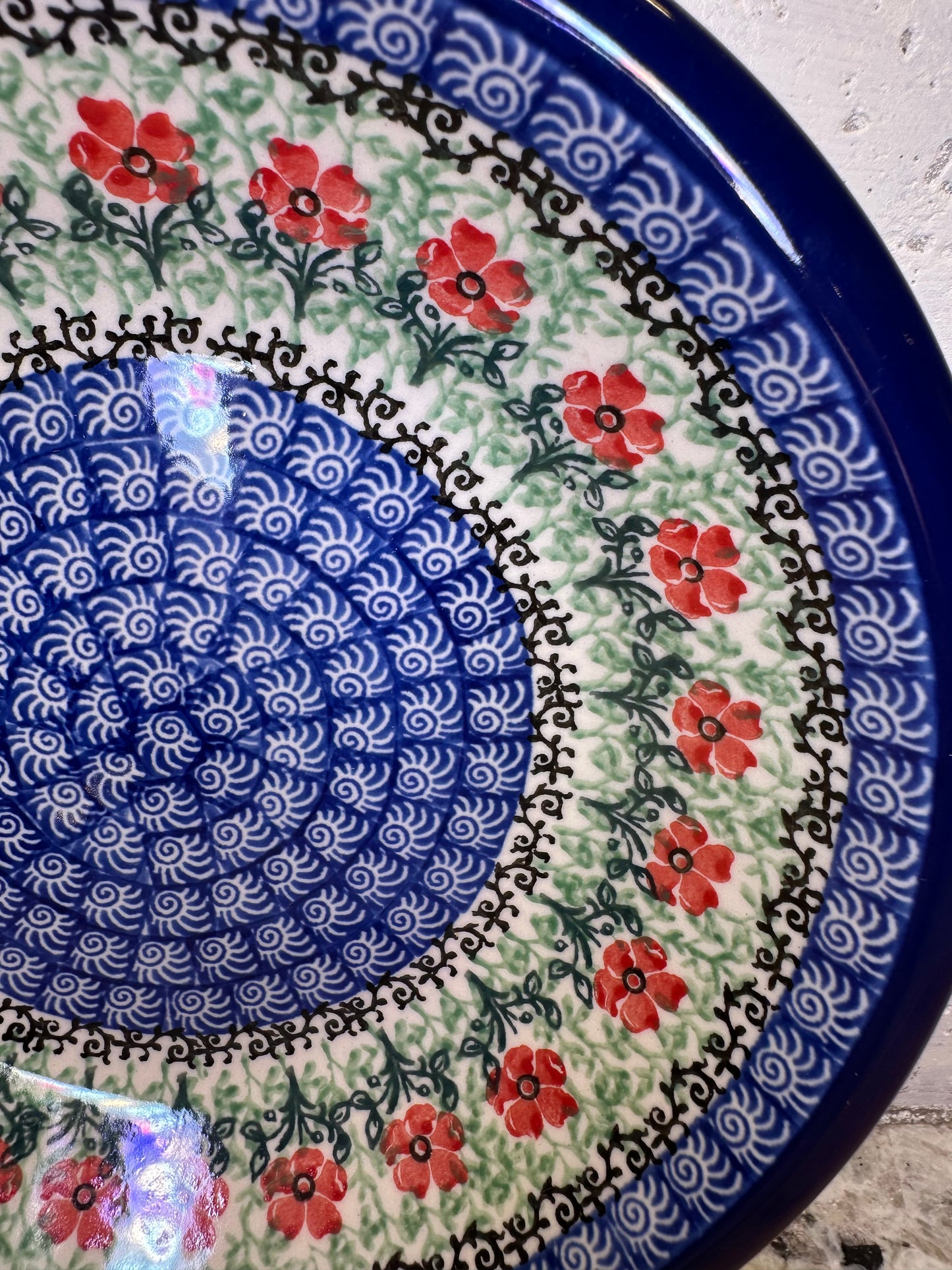 Ceramika Artystyczna Polish Pottery, Maraschino, Pasta Bowl, 8"