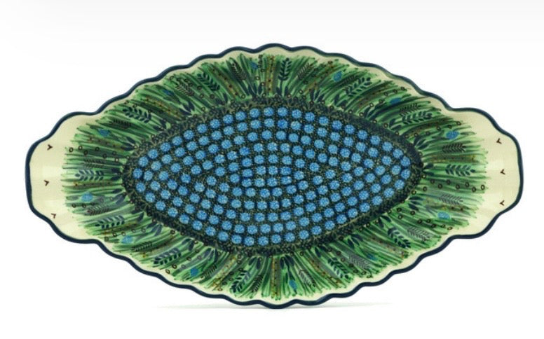 Ceramika Artystyczna, U803, Prairie Land, Platter with Handles 16"