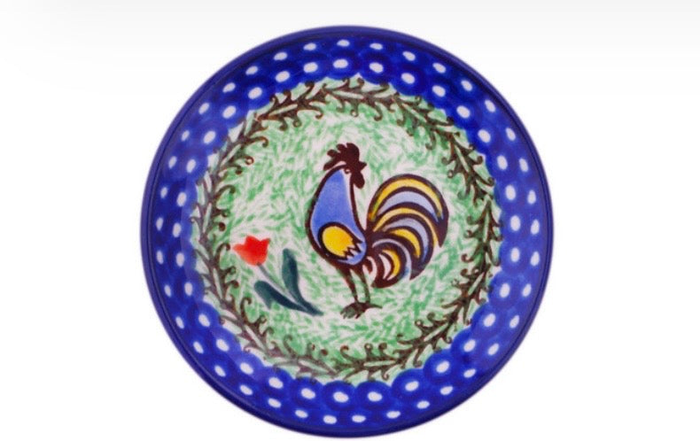 Ceramika Artystyczna, Rooster Dance, Coaster/Mini Plate