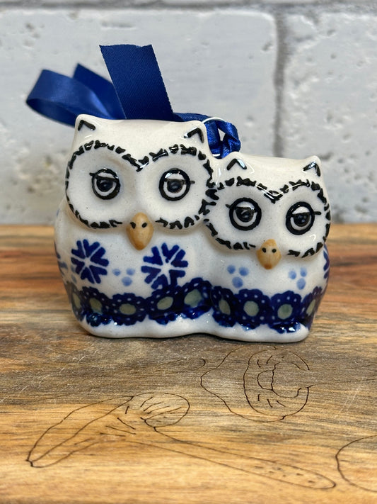 Manufaktura, Snowy Pines, Two Owl, Ornament